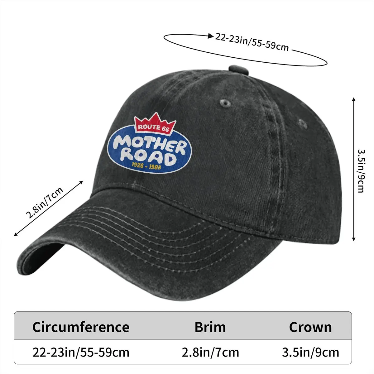 Route 66 Multicolor Hat Peaked Women's Cap Mother Road Personalized Visor Protection Hats