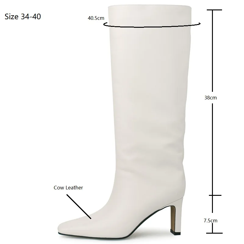 Insicre 2026 Classic Handmade Top Quality Women's Knee High Boots Full Genuine Leather Pointed Toe Thin High Heels Winter Shoes