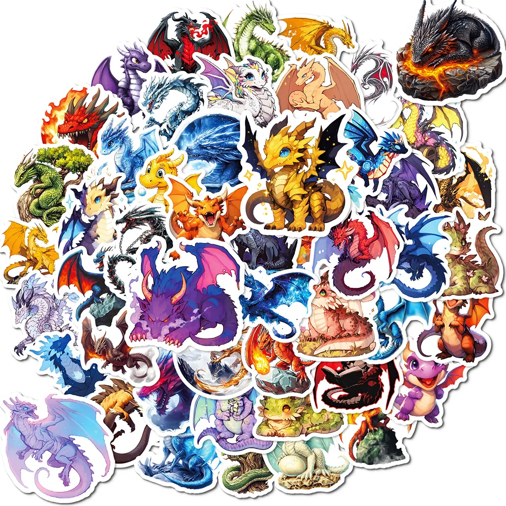 

10/30/50pcs Kawaii Cartoon Baby Dinosaur Stickers Cute Graffiti Sticker Waterproof DIY Water Bottle Luggage Phone Car Decals Toy