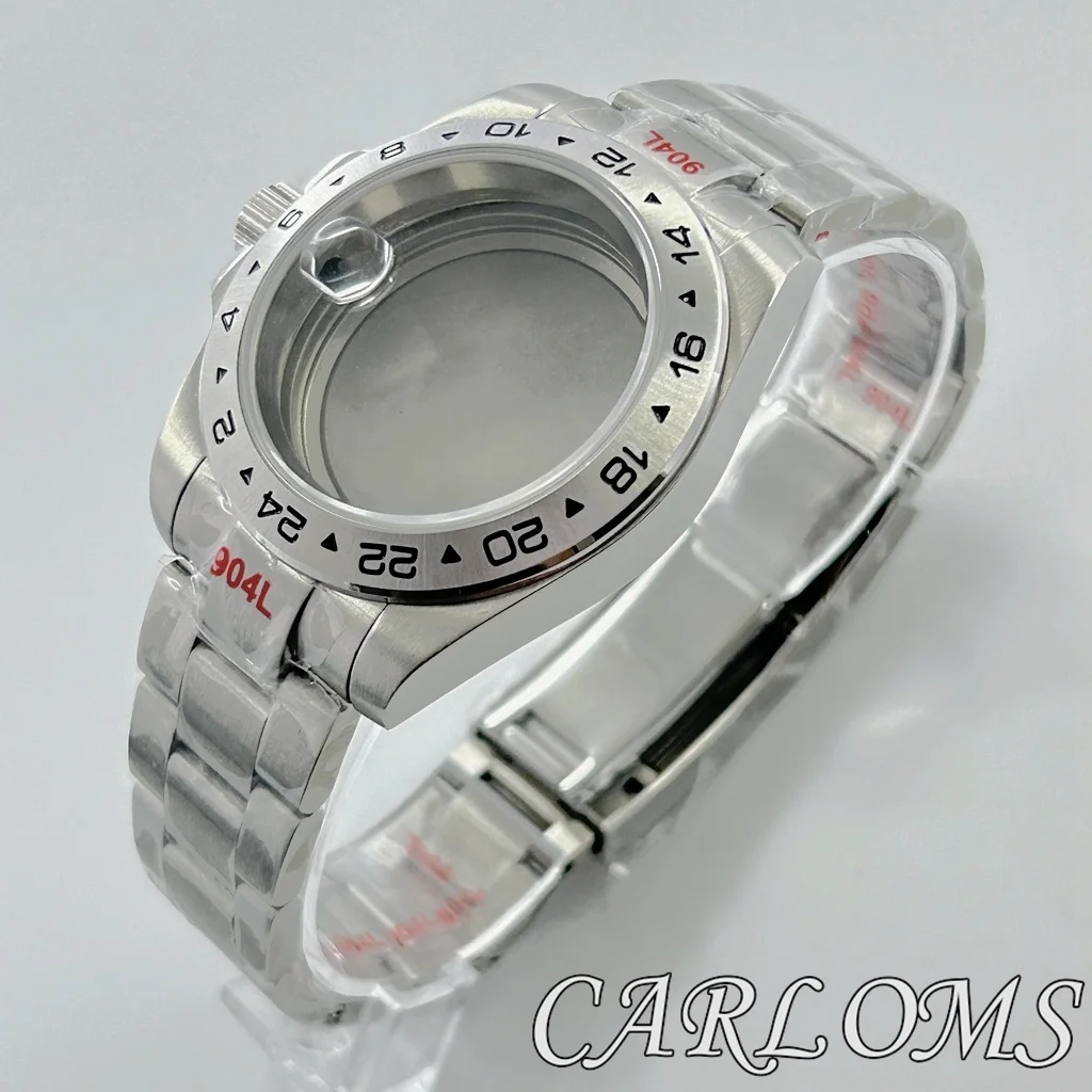 TOP 39mm ETA2824 PT5000 NH34 NH35 NH36 NH38 NH39 NH70 NH72 Watch Case Silver Watch Case GMT Sapphire Glass