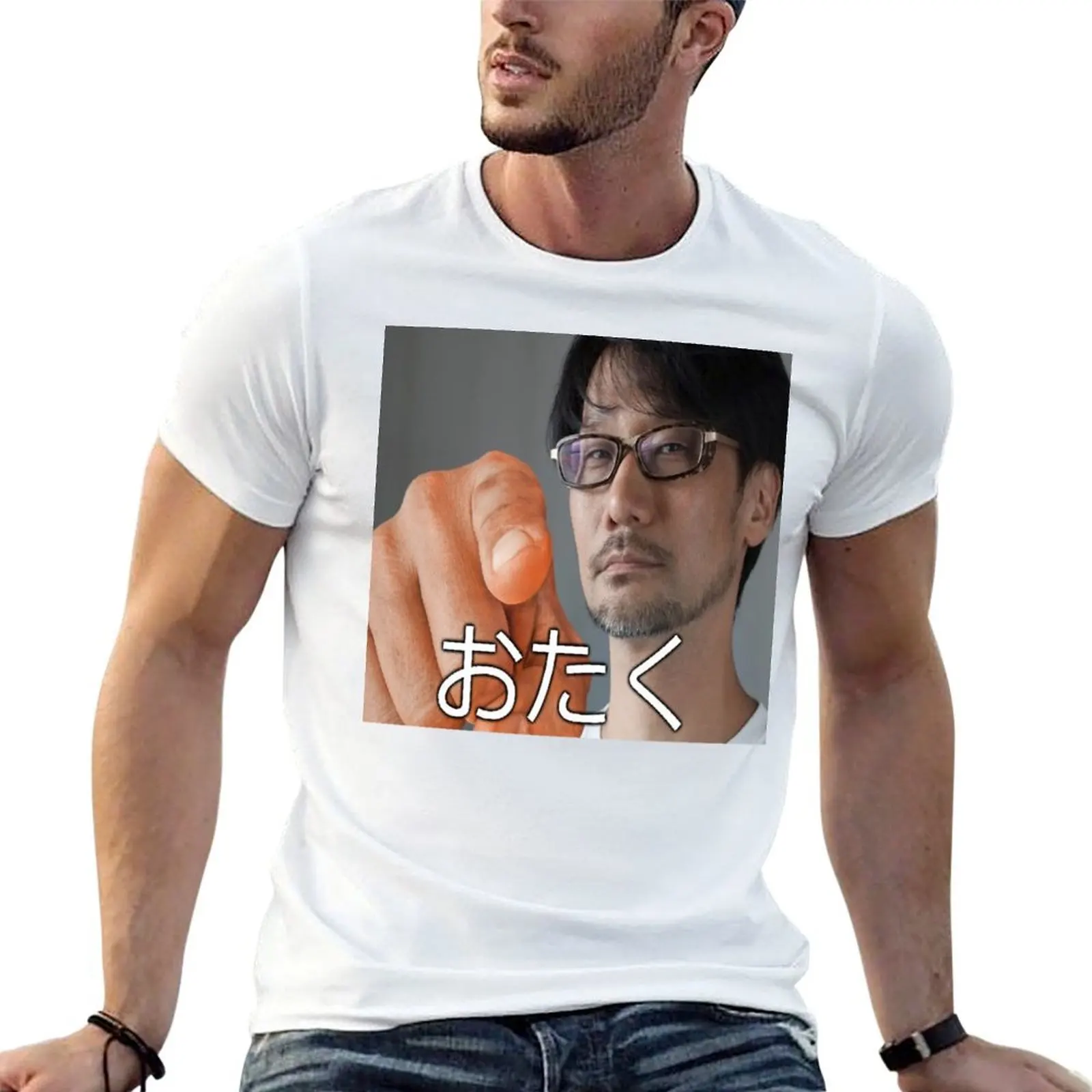 

Hideo Kojima pointing at you and calling you an Otaku T-Shirt cotton tshirt 100% funny t shirts cotton T-Shirt