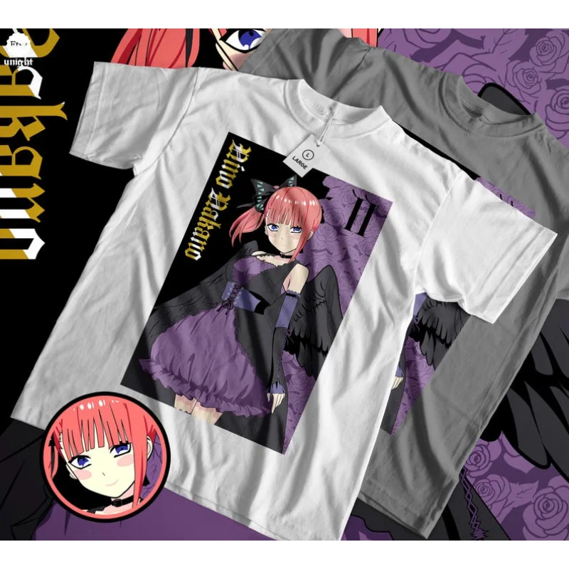 Nino Nakano T-shirt  Hot Nakano Nino 5-toubun no Hanayome Gift Shirt