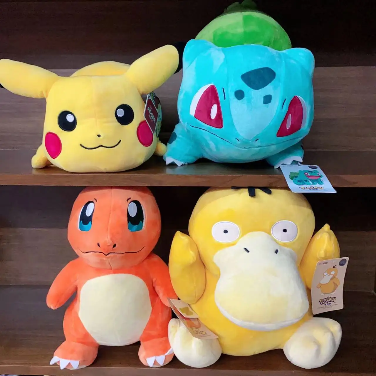 30CM Original Genuine TOMY Giant Pokemons Stuffed Toys Charmander Bulbasaur Kodakku Squirtle Pikachu Plush Doll Gift for Child