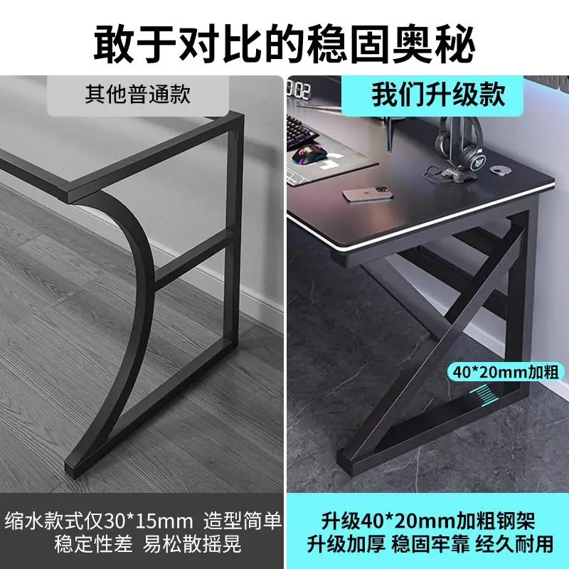 Computertisch Desktop einfacher E-Sport-Tisch und Stühle Heimschreibtisch Schreibtisch für Studenten Schlafzimmertisch Arbeit