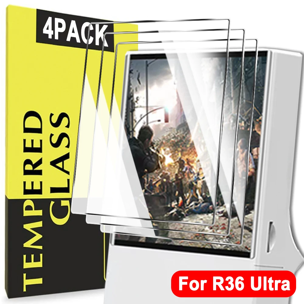 Für R36 Ultra 9H gehärtetes Glas, kratzfeste Displayschutzfolien für Spielekonsolen, 1/2/3/4 Stück, HD-Anti-Kratz-Glasfolie für R36Ultra