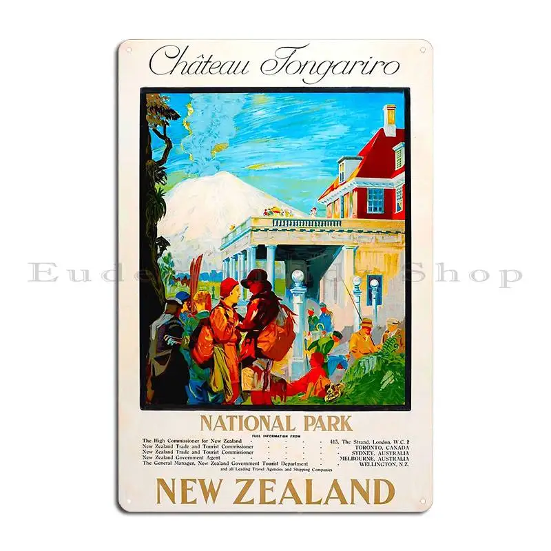 Vintage Travel New Zealand Metal Signs Garage Customize Wall Custom Party Designer Tin Sign Poster