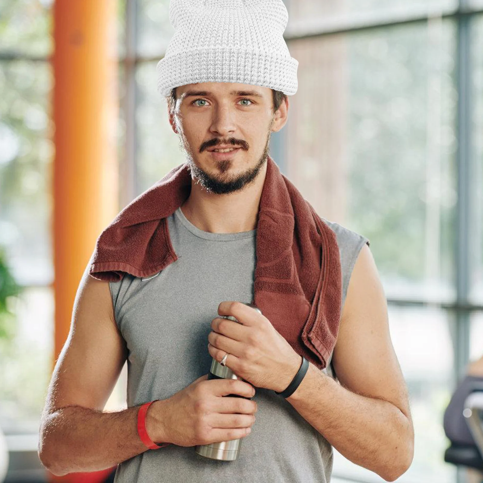 الشتاء الدافئة عاكس قبعة متماسكة قبعة الجري المشي الصيد الرياضة في الهواء الطلق وضوح عالية قبعة قبعة الدراجات القبعات العاكسة