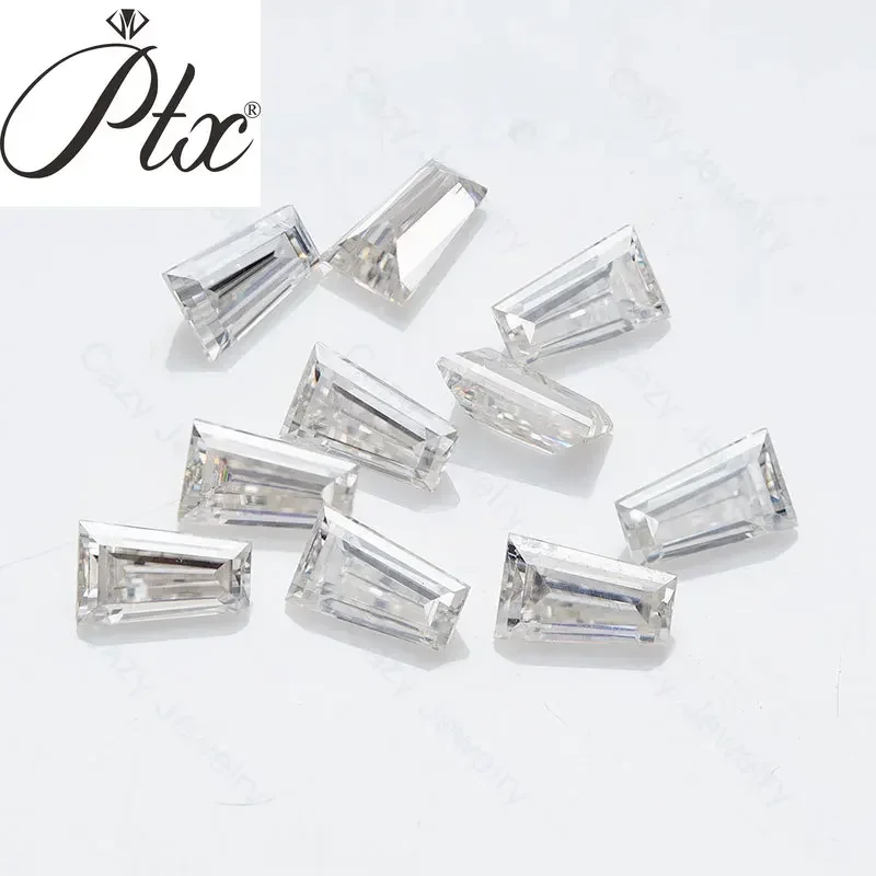 

PTX Excellent Cut T Shape Moissanite D Color VVS1 Loose Stone Pass Diamond Test Positive with GRA Certificate Diy Charms Beads