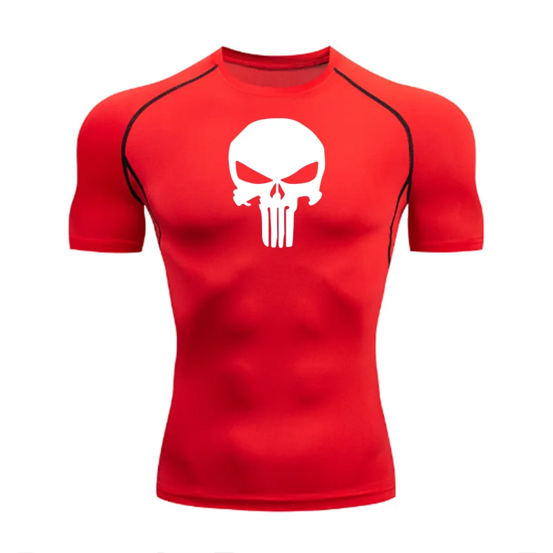 2024 Compression Shirt for Men, Superhero T-Shirt, Quick-Drying, Breathable, Short-Sleeved, Outdoor Sports, Running, S-3XL