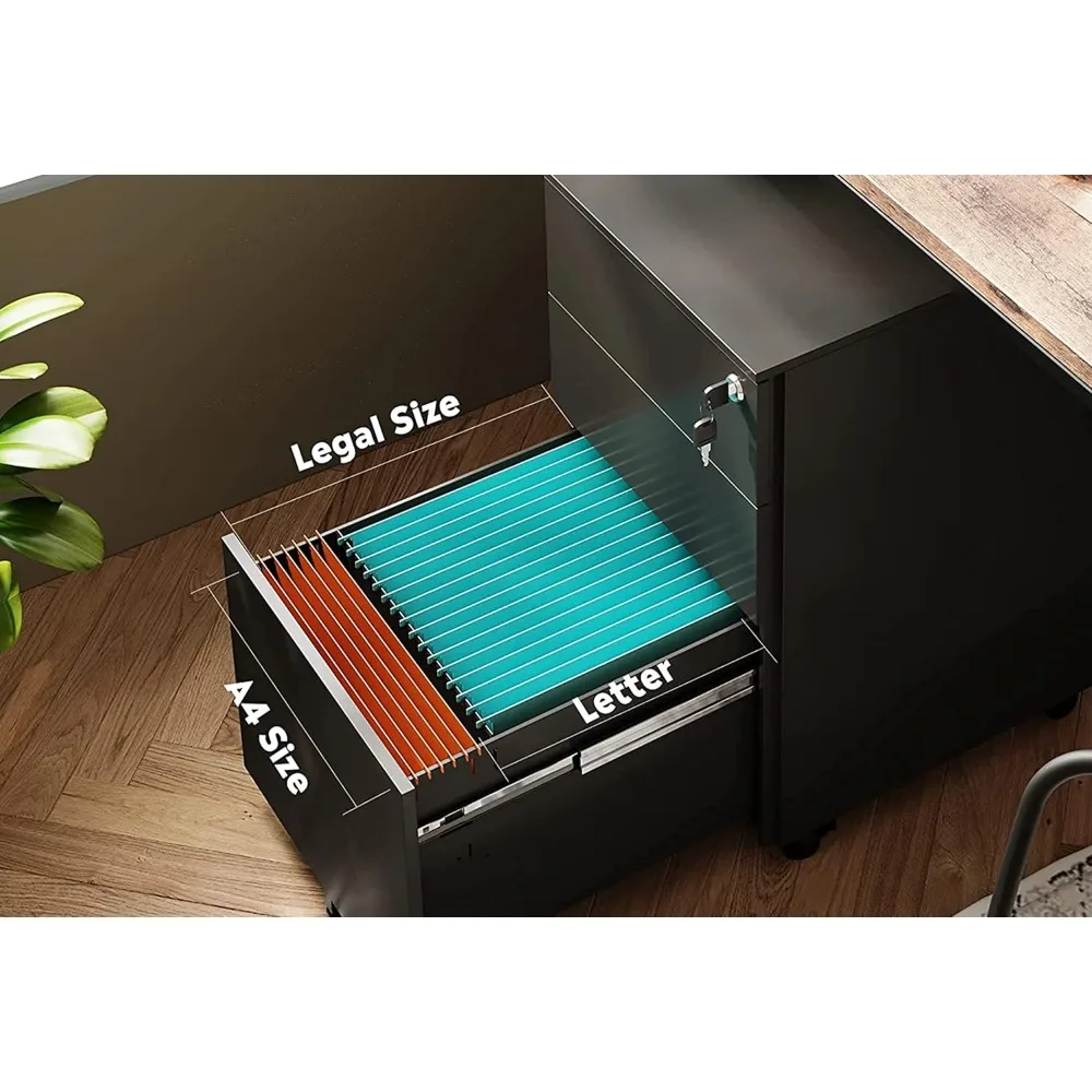 خزائن الملفات المتنقلة ذات 3 أدراج، خزانة الملفات المعدنية ذات الطائرة العمودية لتصميم ملف القانوني والرسائل المضاد للإمالة