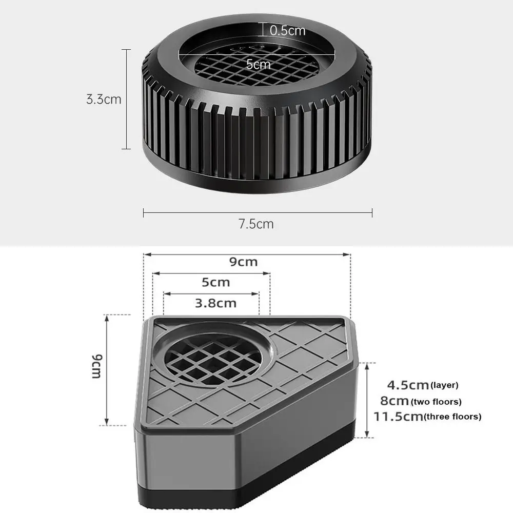 Washer Feet Pads Universal Dryer Support Noiseproof Heightening Pad Washing Machine Sofa Cabinet Stabilizer