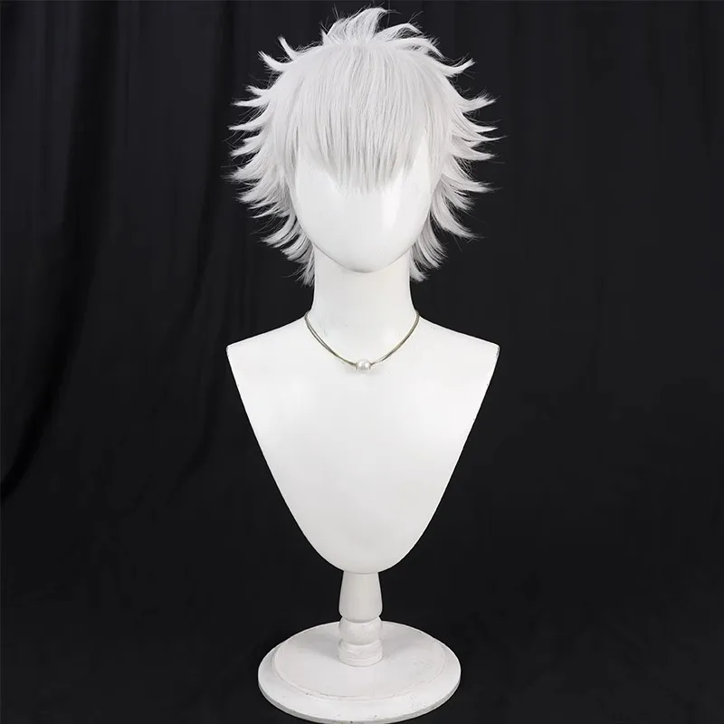 百日戦争僧侶寺院テイク コスプレウィッグ、最終防衛学院シルバーホワイトティーズドトップ