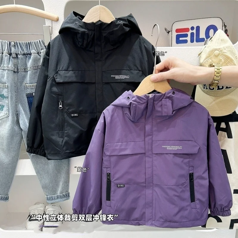 

Boys Jacket Windproof Shock Clothes 2025 New Spring and Autumn High Quality Kids Outdoor Top Halloween Christmas Kids Gifts