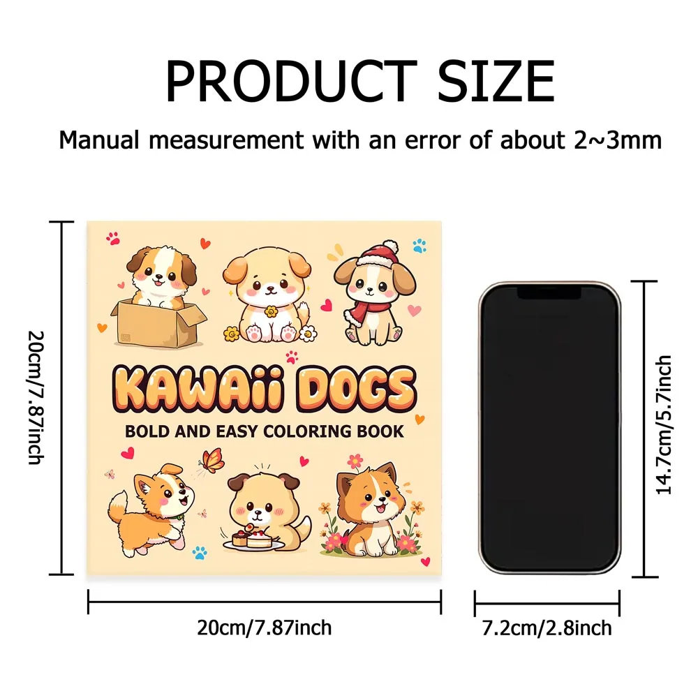 CUTE DOGS Bold-easy Patterns Coloring Book for Adults Cute Drawing Book Perfect Gift for Party and Birthday