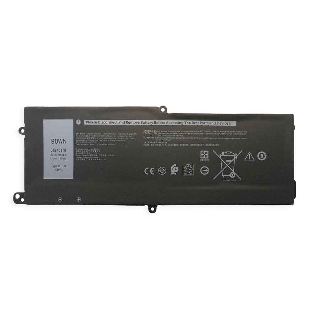 DT9XG 07PWKV 11.4V 90Wh 7500mAh OEM Laptop Battery For Dell Alienware Area-51M R1 R2 ALWA51M-D1968W D1968B D1969PW D1733B D1766W