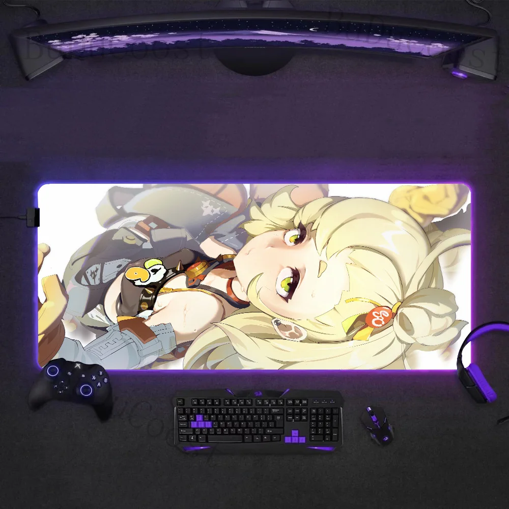 

Many people like it Zenless Zone Zero High definition printing RGB Mouse Pad Backlight Gaming size Table mat accessory mouse pad