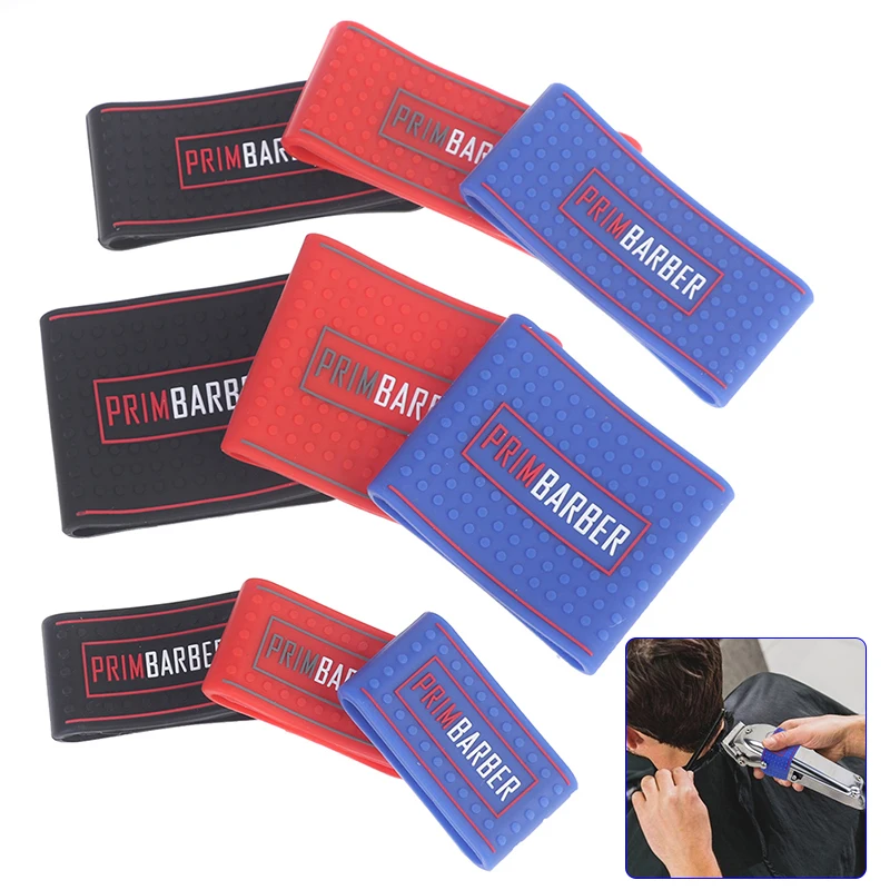 3 uds cortadora de peluquero profesional agarre antideslizante bandas para cortadora de peluquero resistencia manga de peluquero herramientas de soporte para cortadora de pelo