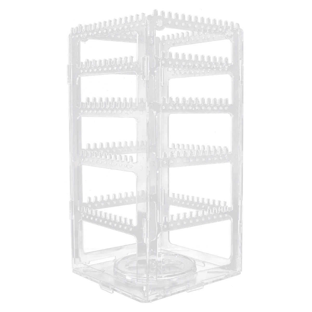 

Earring Storage Rack Clear Display Tray Jewelry Organizer Multi Layer Large Space 360 Degree Rotation Earring Holder Ear