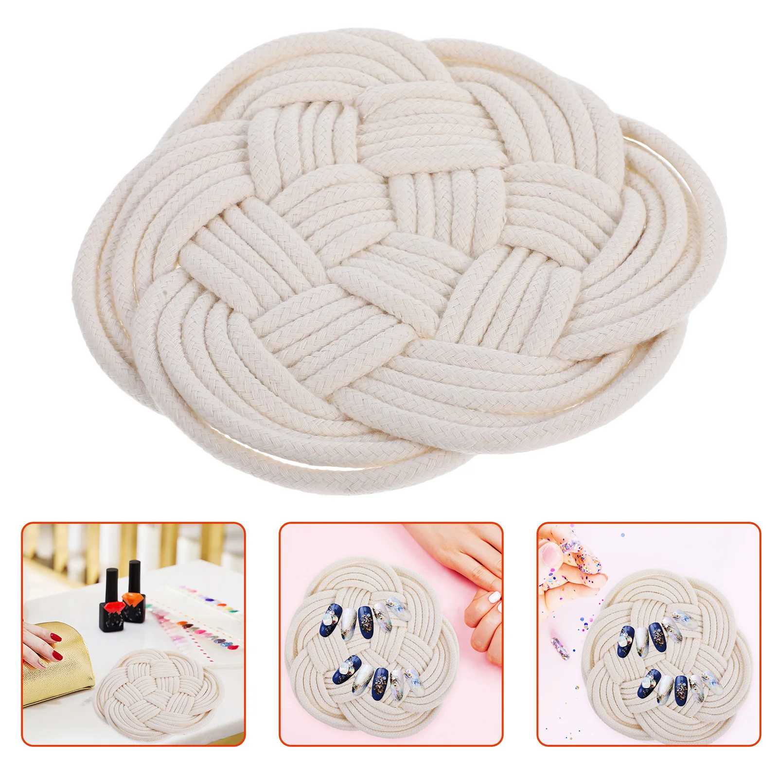 

Тканый поднос для демонстрации, льняной хлопок, средний тканый поднос для ногтей, держатель для фотосъемки ногтей, принадлежности для дизайна ногтей, подстаканник