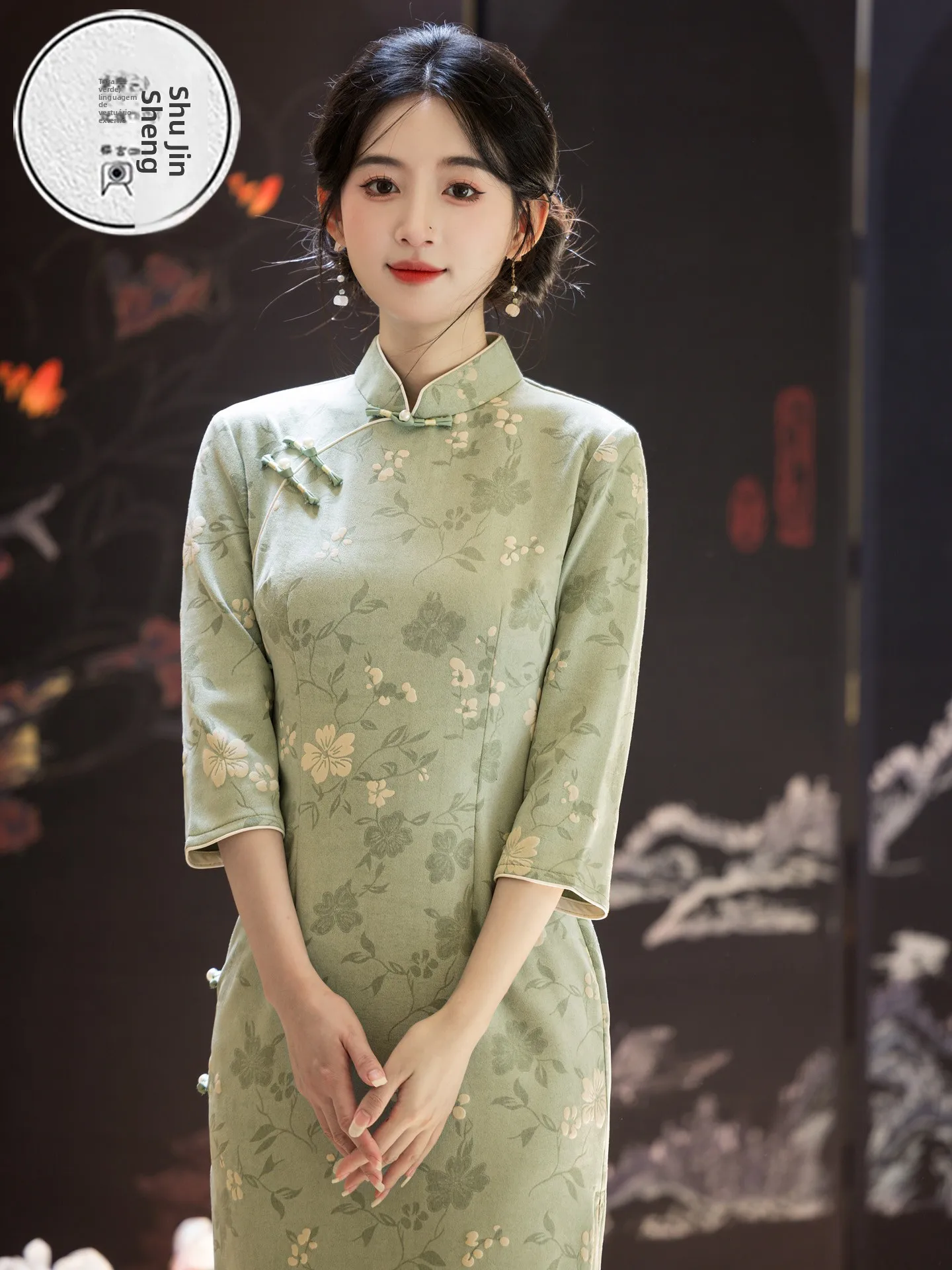 ele-young-girl-new-chinese-sle-improved-slimming-dr-beautiful-fre-sle-qipao-wrap-waist-warm-polyester-fiber