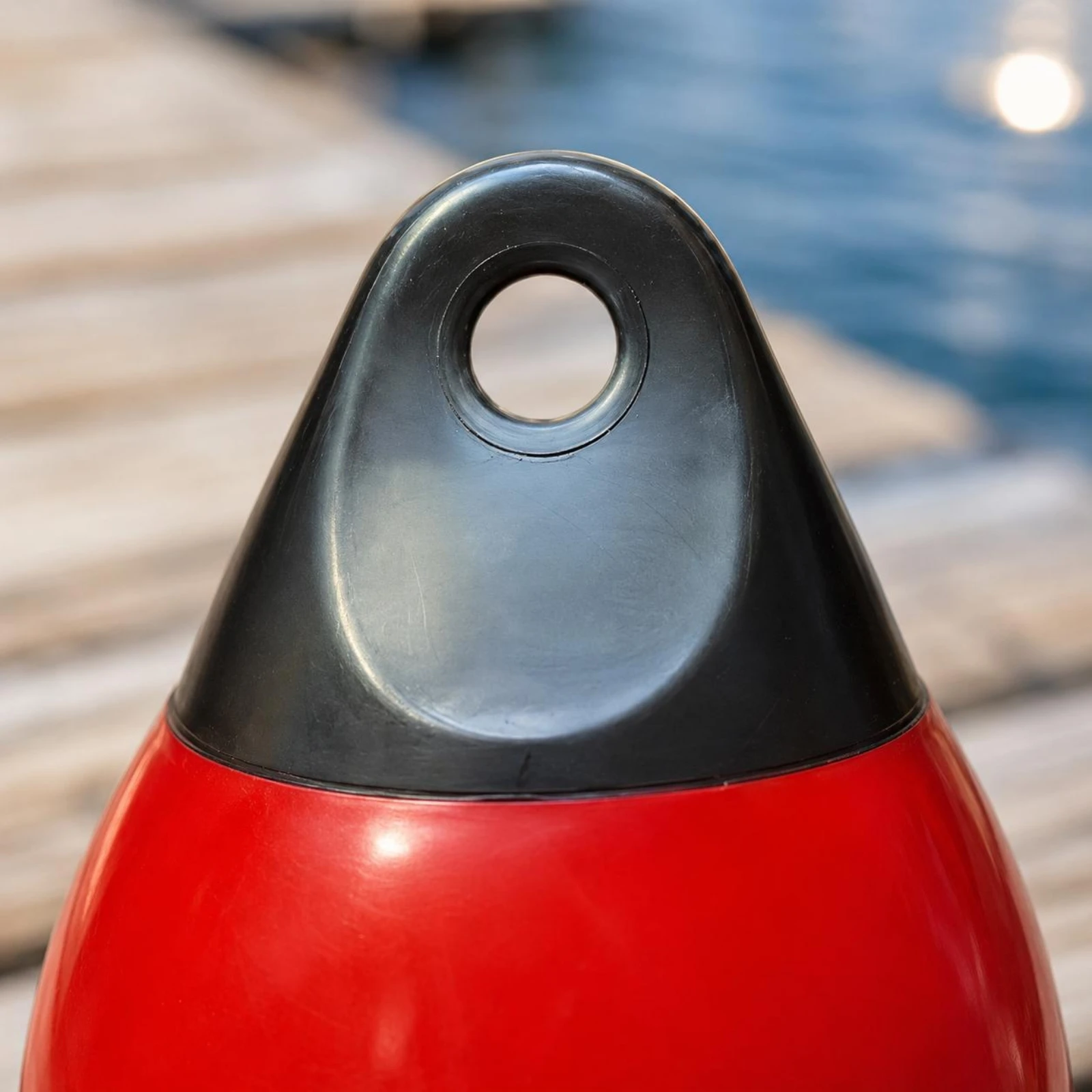 Swim Training Marker High Visibility Inflatable Teardrop Buoy Thickened PVC Top Hole Open Water Collision Buoy for Triathlon