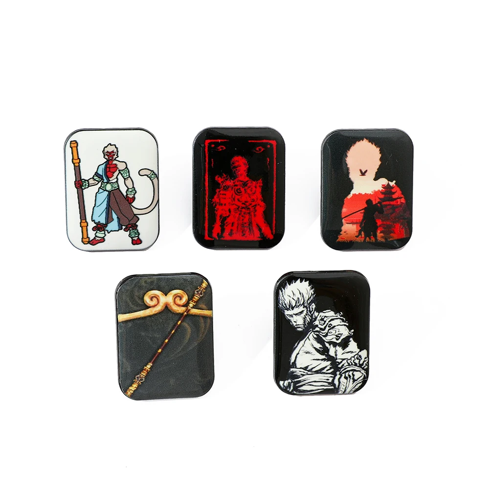 5 Pcs Action games Black Myth: Wukong Brooch Creative Wukong Enamel Pin Metal Badge Jewelry Clothing Backpack Accessories Gift