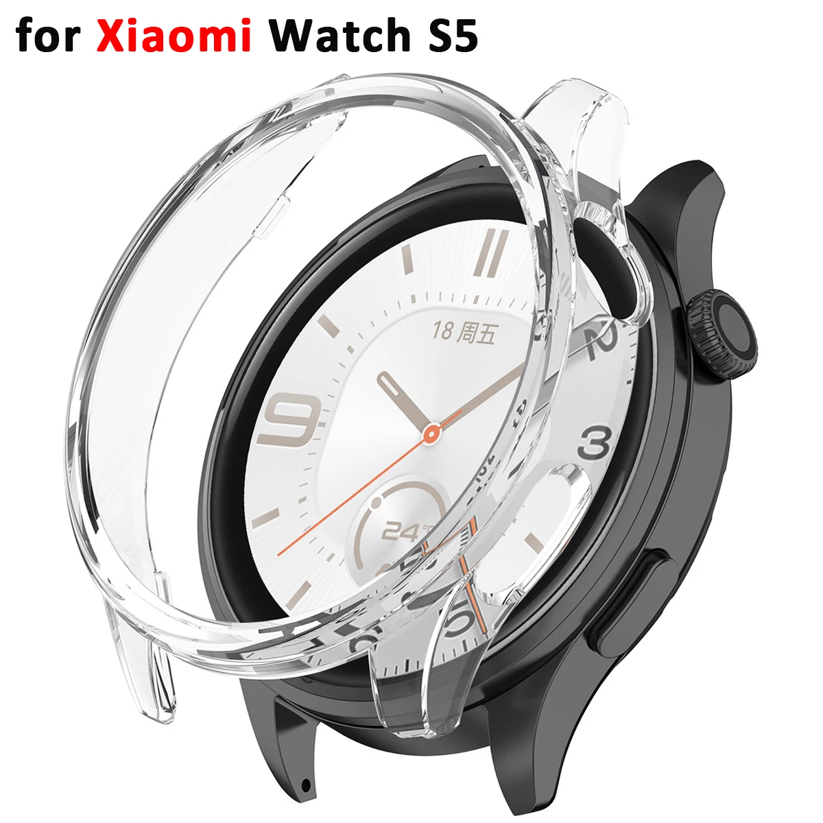 Coque creuse pour Xiaomi Watch S5, pare-chocs, sans protection d'écran, coque de protection pour montre intelligente Xiaomi Watch S5