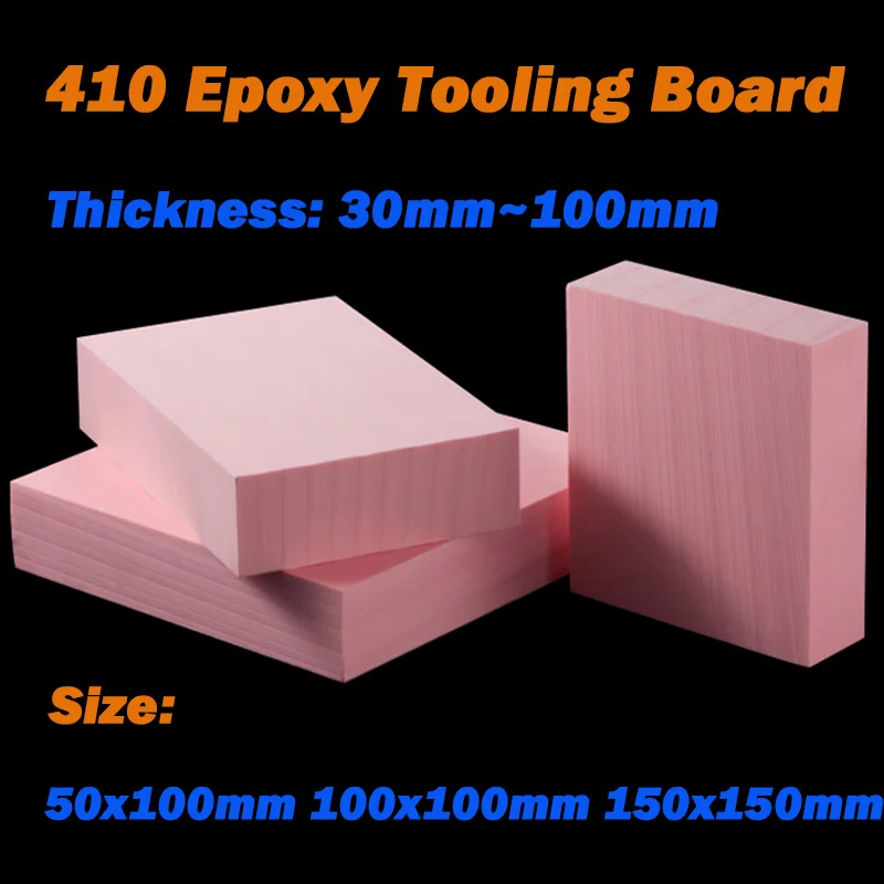 1Pcs 50mm 100mm 150mm Pink 410 Epoxy Tooling Board Wood Substitute Material CNC Carving Resin Mould Plate Blister Hand Board