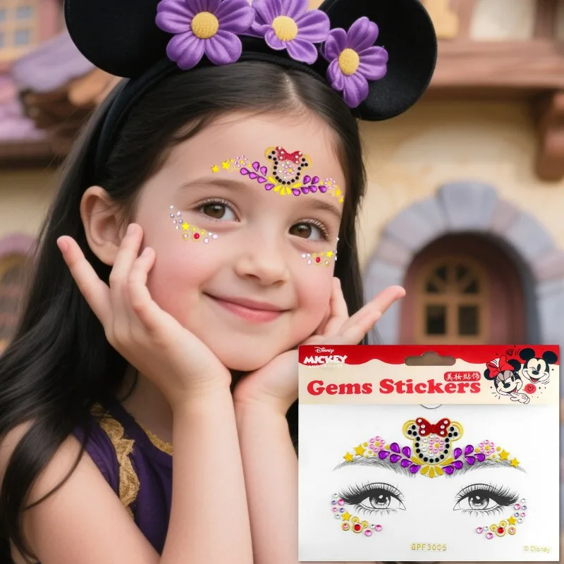 

Disney Show Face Painting Stickers Forehead Face Painting Face Stickers Dancing Amusement Park Minnie Mouse Eyebrow Stickers