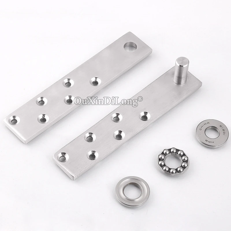 Brand New 2PCS Stainless Steel Heavy Thicken Door Pivot Hinges 360° Rotary Invisible Hidden Door Hinges Install Up and Down