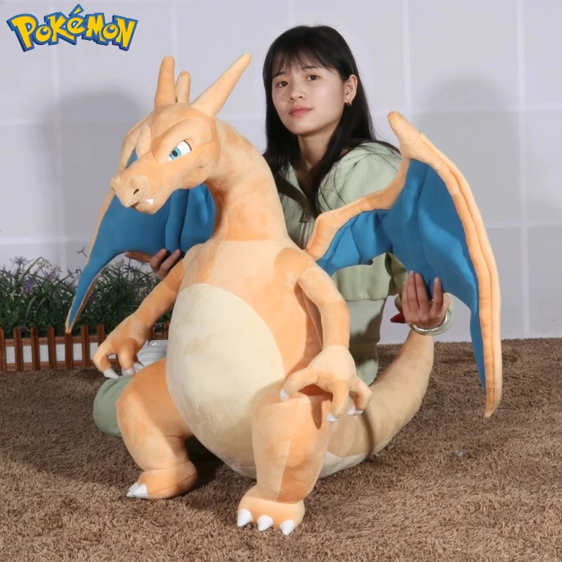 

80 см большой размер Pokemon Charizard плюшевые игрушки мультфильм аниме Peluche Kawaii орнамент мягкая удобная мягкая кукла детская игрушка в подарок