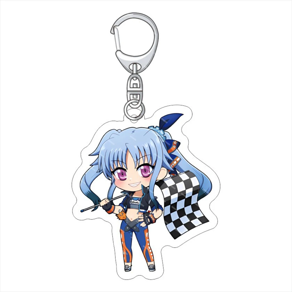 Anime ‌Magical Girl Lyrical Nanoha Fate Testarossa Harlaown Nanoha Takamachi Cosplay COSTUME Acrylic Key Chains Keyring Prop