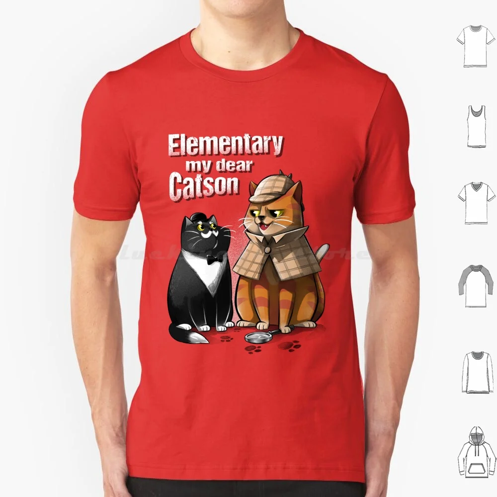 , My Dear Catson T Shirt Cotton Men Women Diy Print Holmes Cat 221B Sherlock Animals Kitten Book Cute Cats Kitty Watson Animal