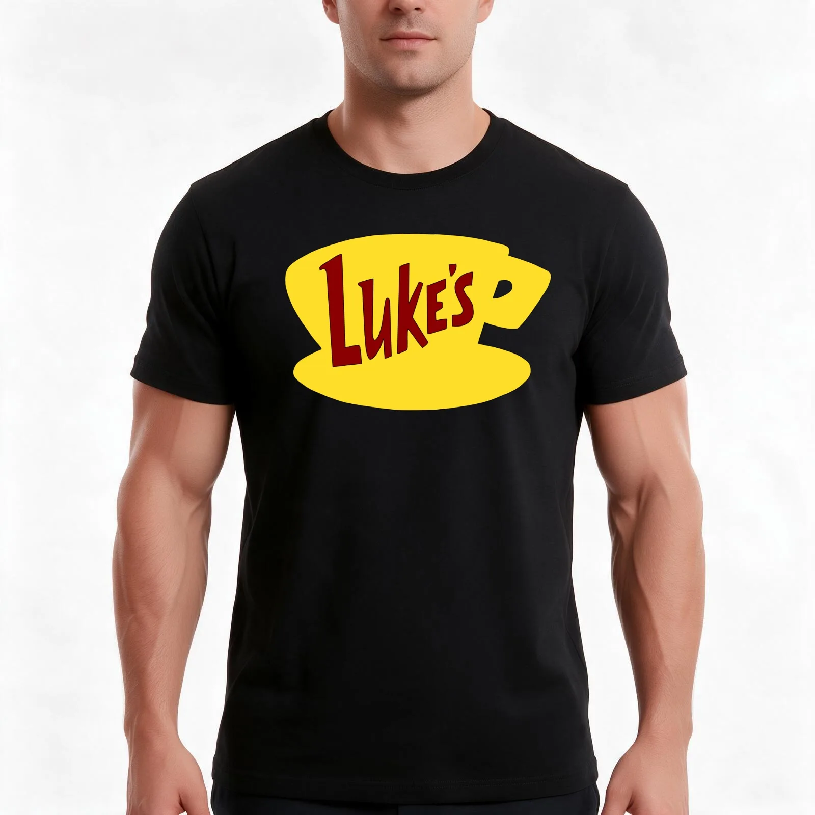 Lukes Diner T-Shirt Summer Casual Cotton Tee Oversized Streetwear Tops Vintage Graphic Print Loose Fit Short Sleeve