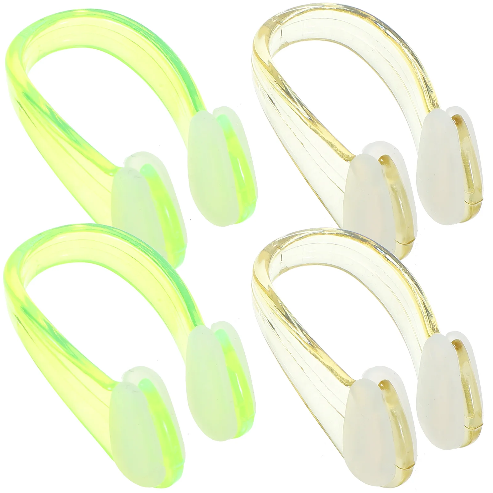 

4 Pcs Waterproof Nose Clip Plugs for Swimming Adult Portable Adults Silicone Clips