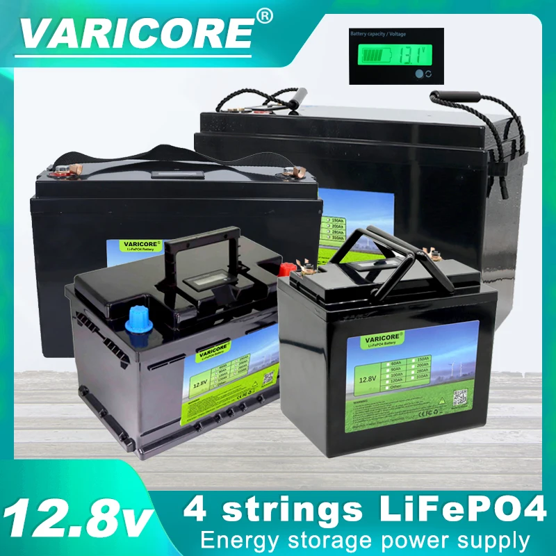 12V 310Ah 120Ah 280Ah LiFePO4 battery 12.8V Lithium iron phospha For RV Campers Golf Cart Off-Road Off-grid Solar Wind With BMS