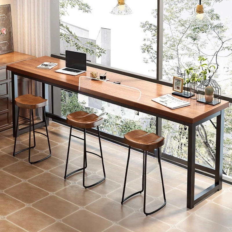 

Balcony desk, narrow table, chairs, double bench table, bar table against the wall, home long table, workbench, high table