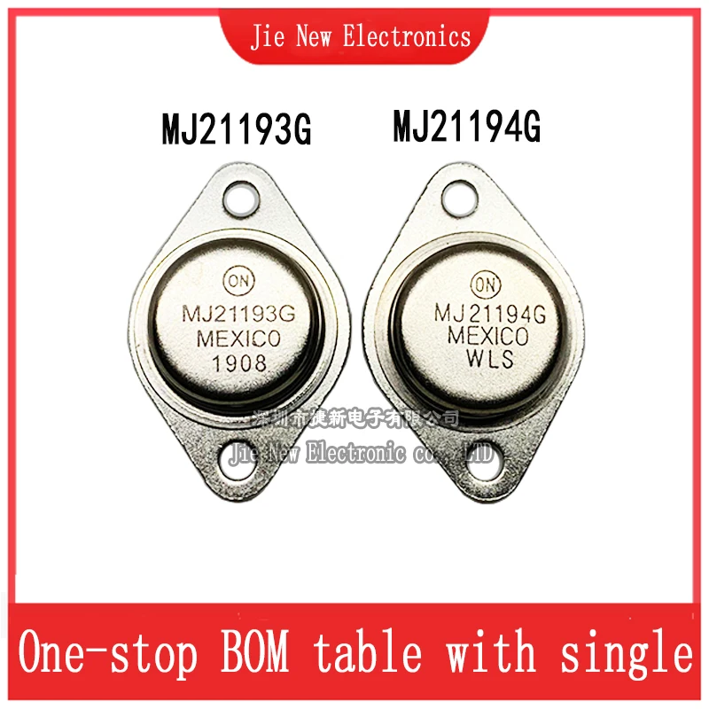 2PCS/LOT MJ21194G MJ21194 MJ21193G MJ21193 TO-3  high power amplifier pair tube image 2