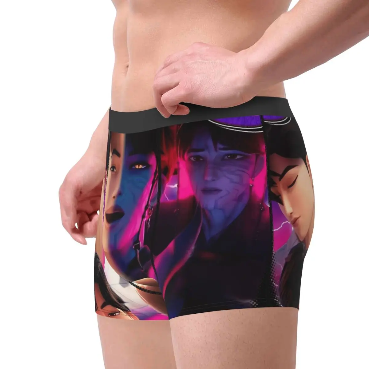 

Винтажные шорты JINU Saja для мальчиков Kpop Demon Hunters, трусы, нижнее белье, мужские сексуальные мягкие шорты-боксеры высокого качества, трусики больших размеров