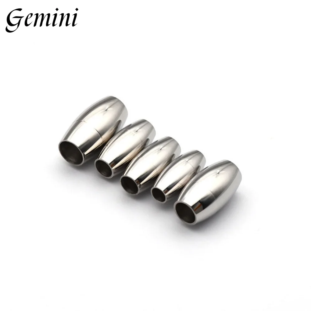 10pcs Stainless Steel Magnetic Clasps 6mm Hole Leather Cord Bracelet Magnet Lace Buckle Necklace DIY Jewelry Making Accessories