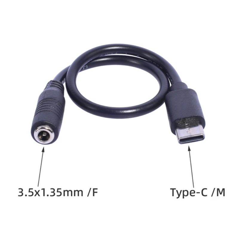 Type to 3.5x1.35mm Female Charging Connector for Cameras and Devices Drop Shipping