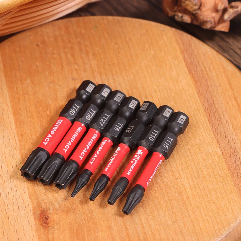 10pcs 2 Inches Screwdriver Bit Set,Impact Tough Magnetic S2 Alloy Steel Star Bit With Base
