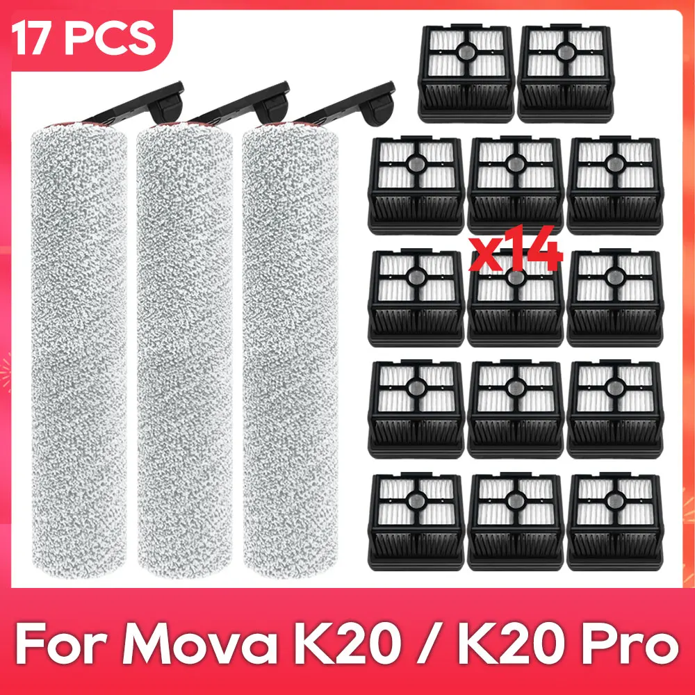 Compatible avec ( Mova K20 / K20 Pro ) Brosse et filtre, pièces et accessoires pour aspirateur robot