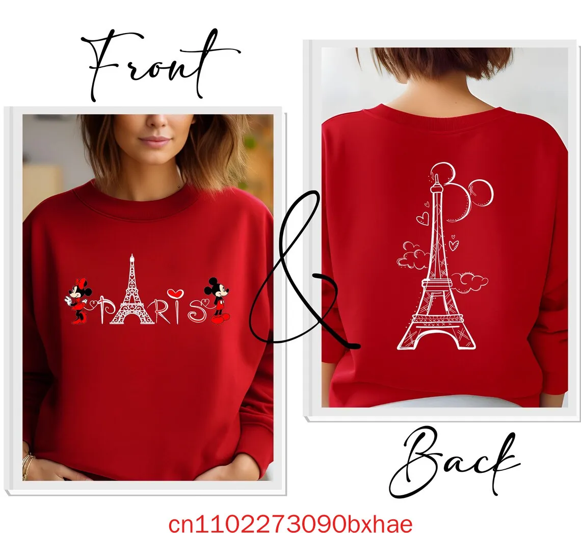 سويت شيرت ديزني باريس الجديد لعام 2026، سويت شيرت ديزني لاند باريس للإجازات، سويت شيرت ميكي وميني باريس #3