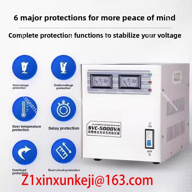 Single Phase Voltage Regulator 5000W Computer Voltage Regulator 1KVA Fully Automatic Household 60KVA Household High Power