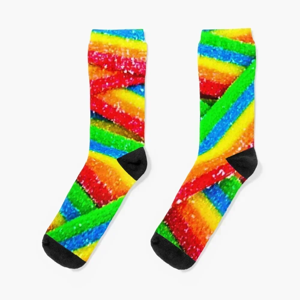 Rainbow Candy Socks Thermal man winter funny gifts custom sports sheer Women Socks Men's