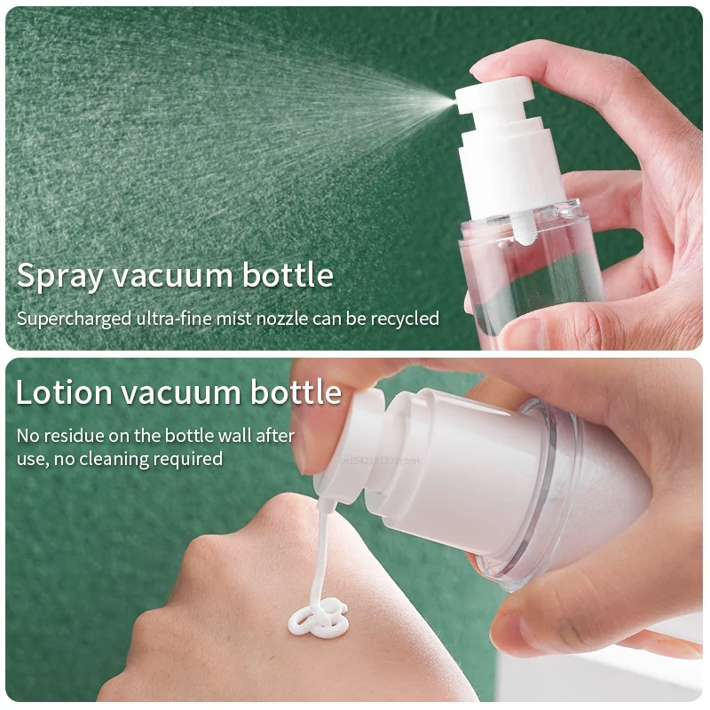 15ml 30ml 50ml Clear Airless Cosmetic Cream Pump Bottle Travel Size Dispenser Makeup Container for Cream Gel Lotion