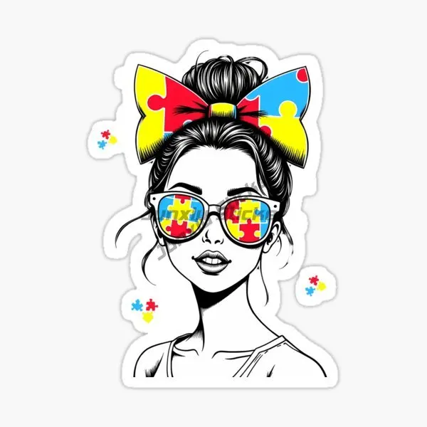 AUTISM Motorcycle Laptop Car RV SUV Wall Car Stickers PVC Vinyl Reflective Stickers Decals view 4