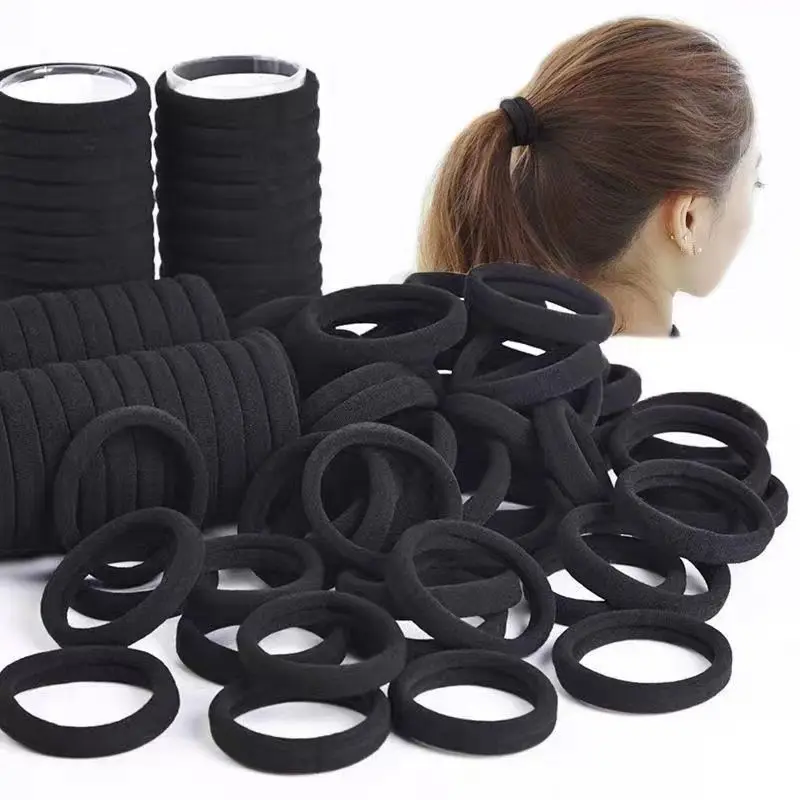 

10Pcs/hules para el pelo niña 4.5CM medium towel ring hair ring basic style without damage to hair rope