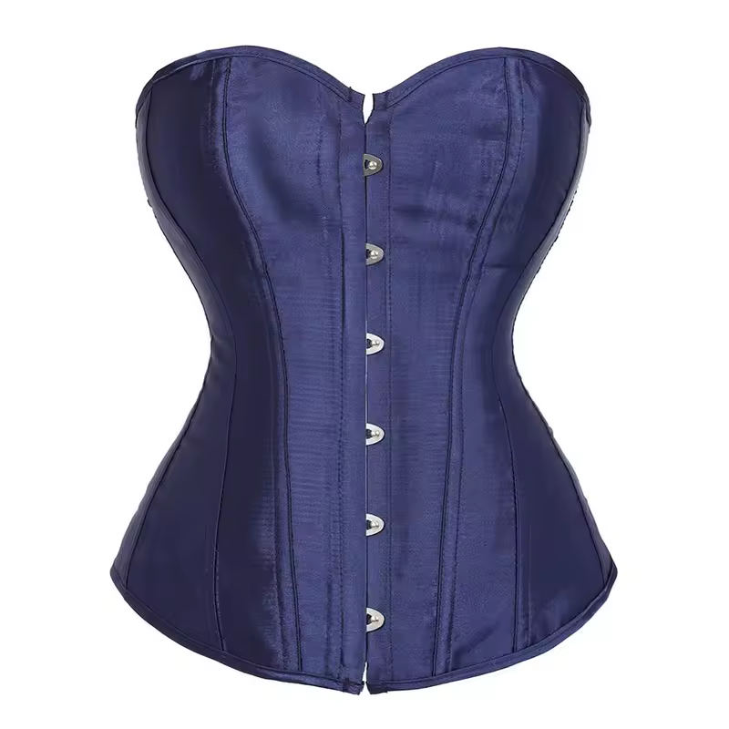 Caudatus Black Corset Top Plus Size Bustiers Overbust Satin Sexy Costume Corselet Brocade Vintage Style Bridal Korsett Women - Image 23